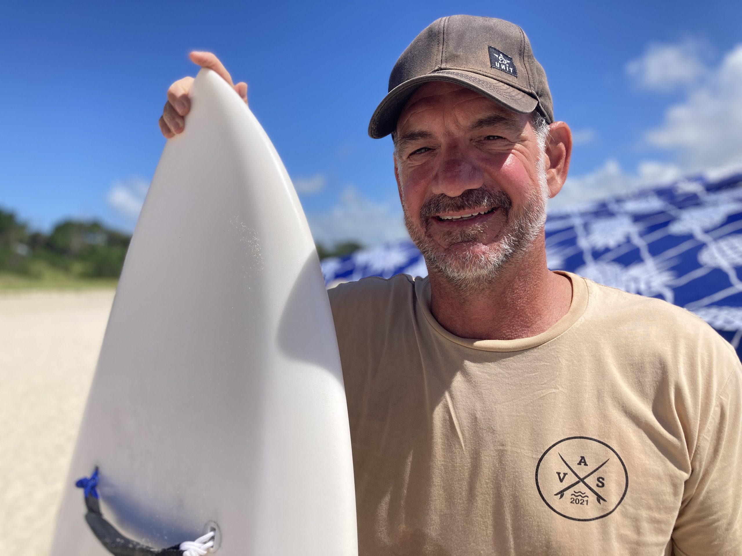 Gavin Bellis in Byron Bay for the World Pro Adaptive Surf Titles